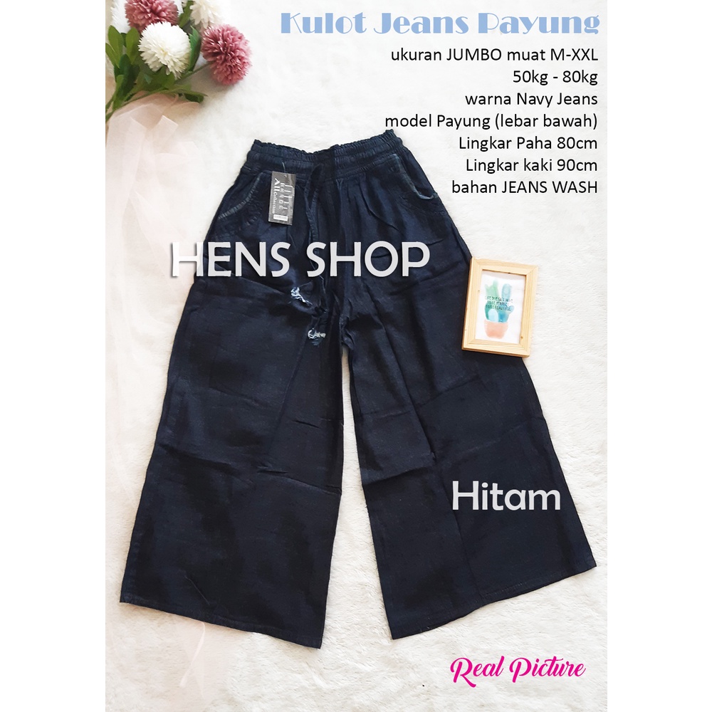 KULOT JEANS SUPER JUMBO XXL BIG SIZE MODEL PAYUNG MURAH