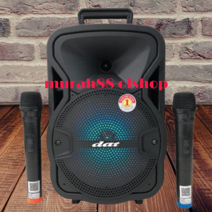 SPEAKER PORTABLE DAT DT-820QD/ DT 815as BIG BASS 2 MIC WIRELESS