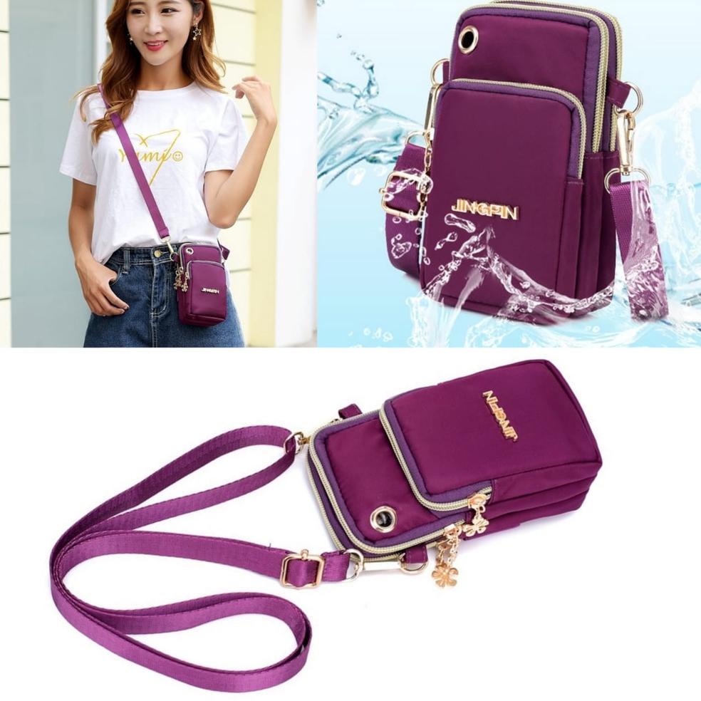 8.8 Hot Sale DOMPET HP SELEMPANG WANITA 3 RESLETING ANTI AIR KIPLING WALESIA SLING BAG KECIL TEMPAT HANDPHONE POCKET UANG KARTU KOREA IMPORT REMAJA KEKINIAN MURAH ...,,