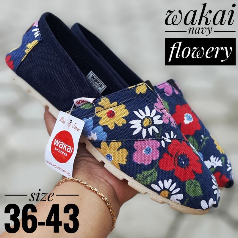 Sepatu WAKAI kasual slip on pria wanita GRADE ORI