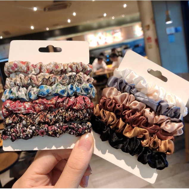 Ikat Rambut Korea Scrunchie Hair Accessories Set 6 Pcs NJ146