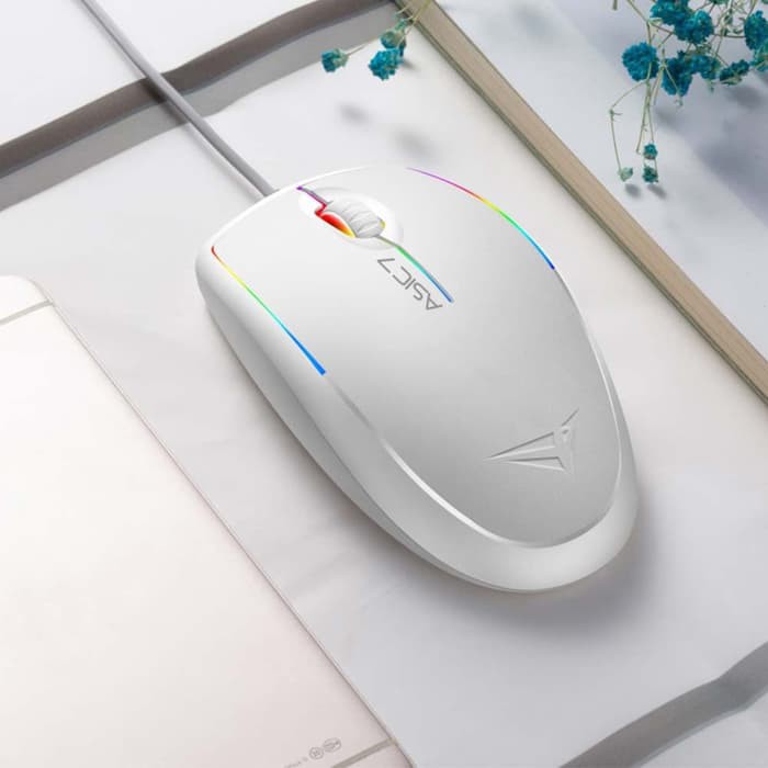 Mouse Gaming Asic 7 RGB FX 1000CPI Wired putih