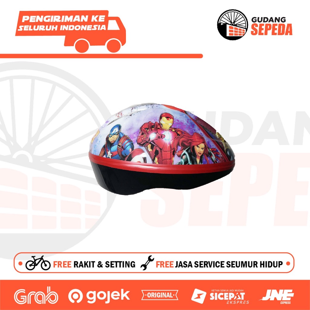 Helm Kids Element Sanrio Avenger Hulk Cars Spiderman Frozen Venom Anak - Venom-3