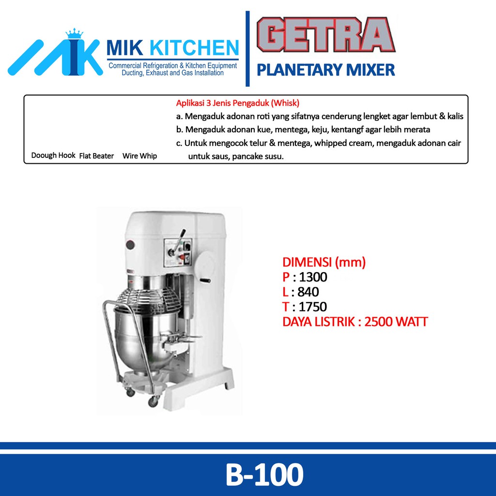 GETRA B-100 ( Planetary Mixer )