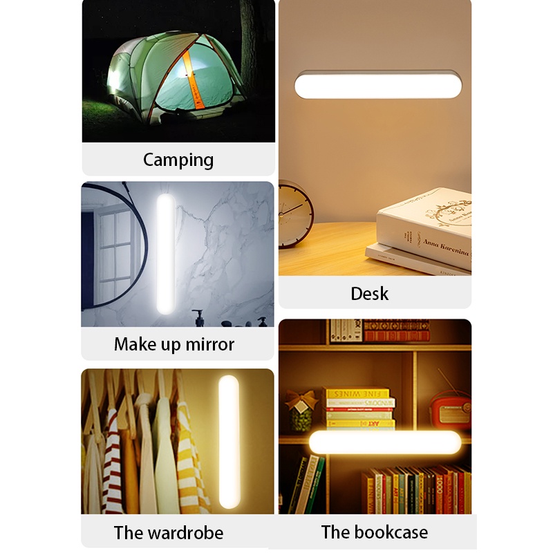 [1Pcs LED Desk Lamp] [USB Rechargeable Energy Saving Eye-caring Table Lamps] [Office &amp; Household Reading Light]