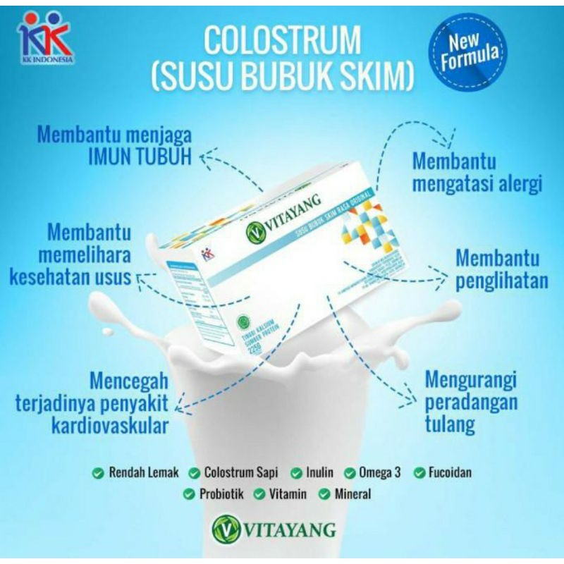 

Vitayang Susu Bubuk Skim Rasa Original Colostrum