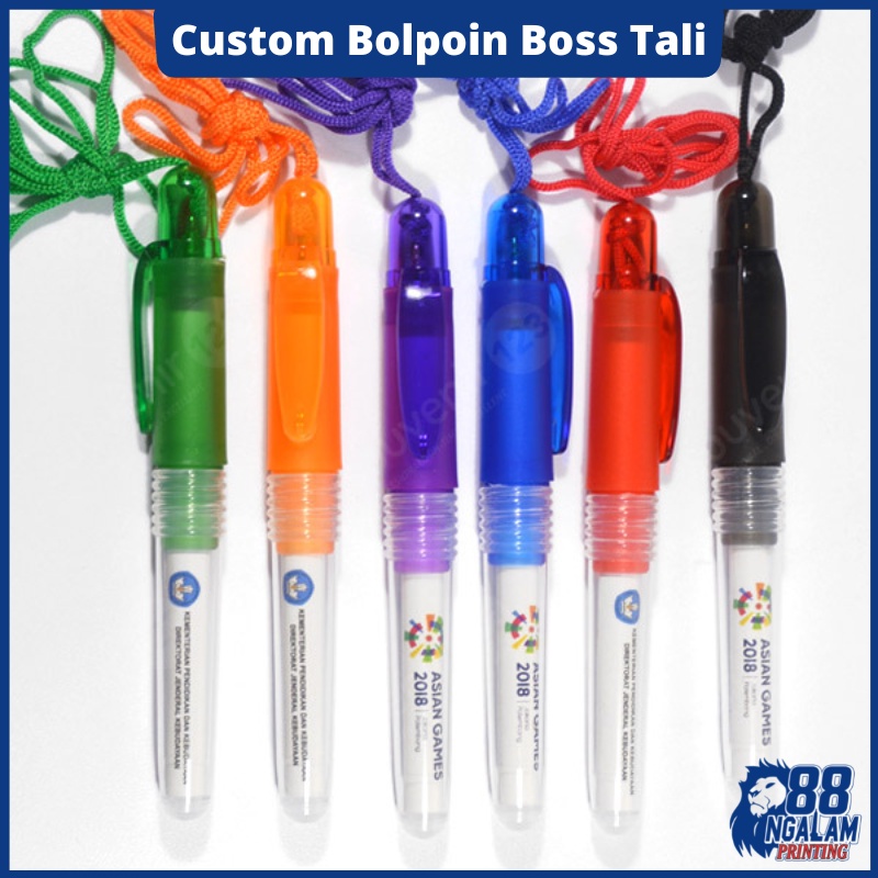 

Cetak Custom Pulpen Boss Tali Promosi Bolpoin Seminar Custom Pen