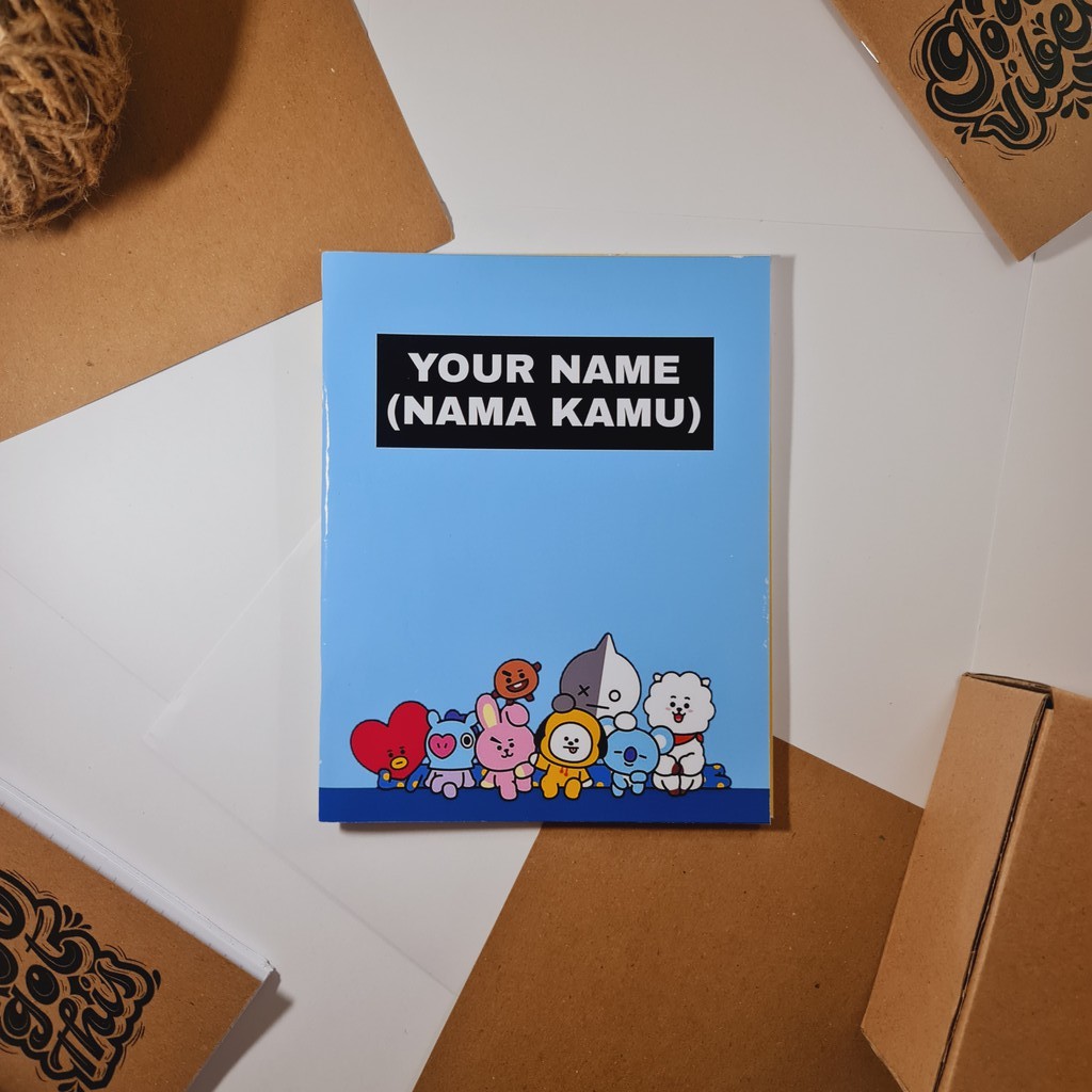 

BUKU BT21 BIRU LUCU UNTUK CATATAN