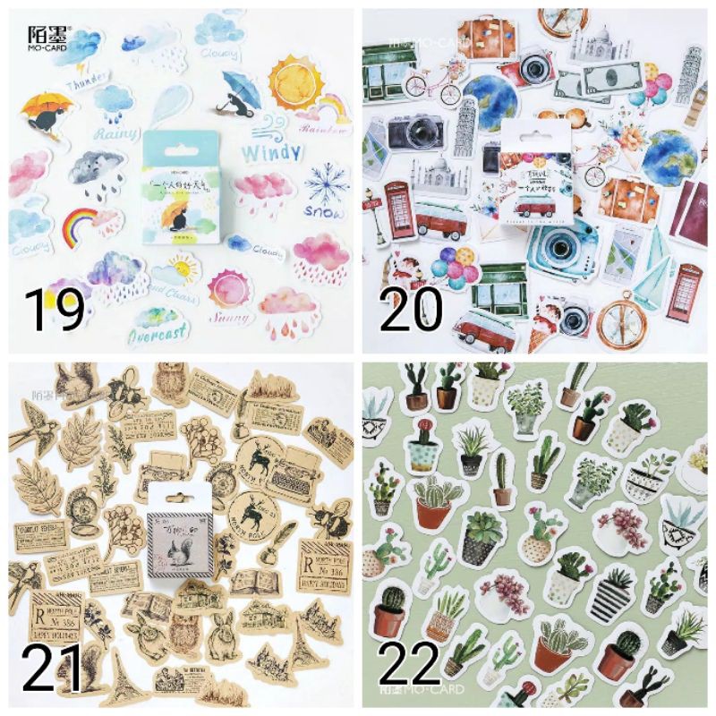 

3) 45pcs stiker gemoy untuk scrapbook