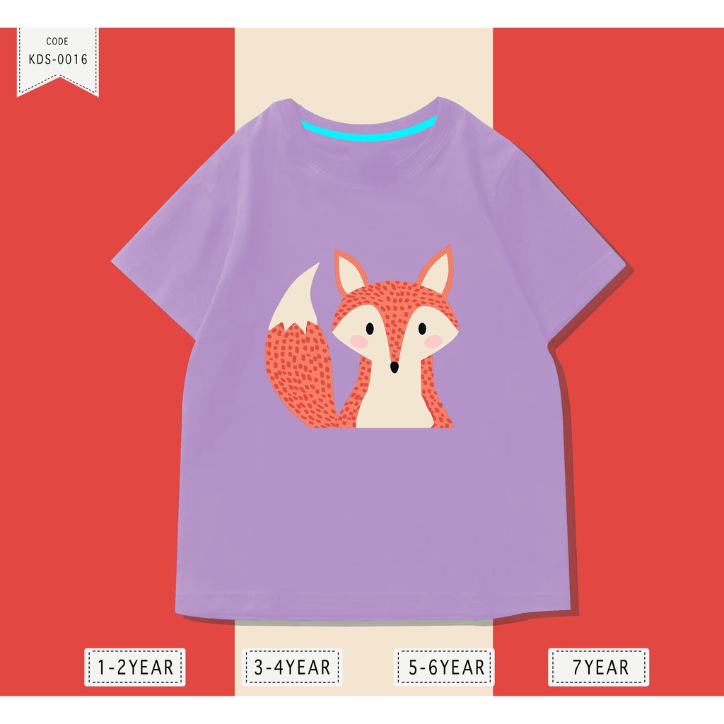 Baju Anak T-rex fox/ Kaos Anak Distro DTF Anak Laki Laki dan Perempuan / Unisex / Motif kartun /kids