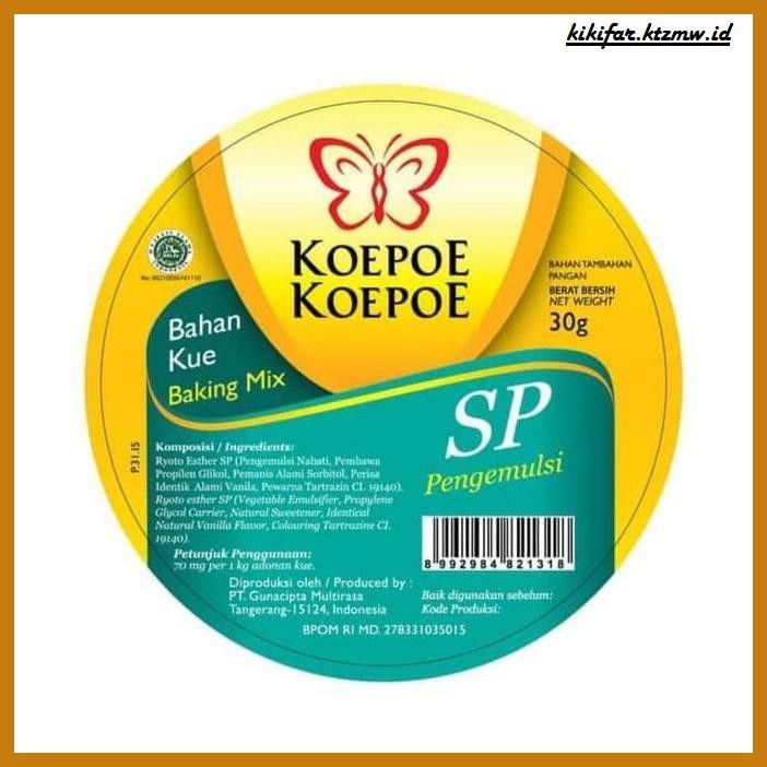 

Redwop-Gnikab- Koepoe Koepe Sp / Bahan Kue Sp / Pengemulsi / Baking Mix 30 G -Hallall.