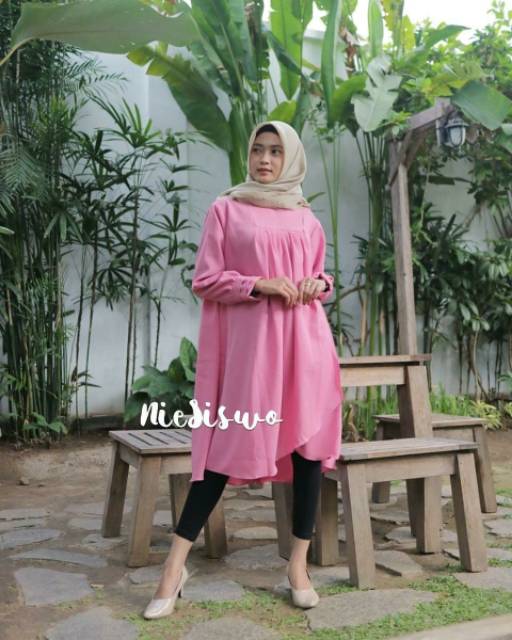 BTC_SOLO01 || MOMIE TUNIK || TUNIK BIGSIZE || TUNIK WANITA MUAT SAMPAI UKURAN XL || TUNIK BELAH DEPA