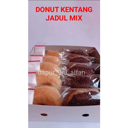 

DONUT KENTANG JADUL TOPING MESES GULA DINGIN