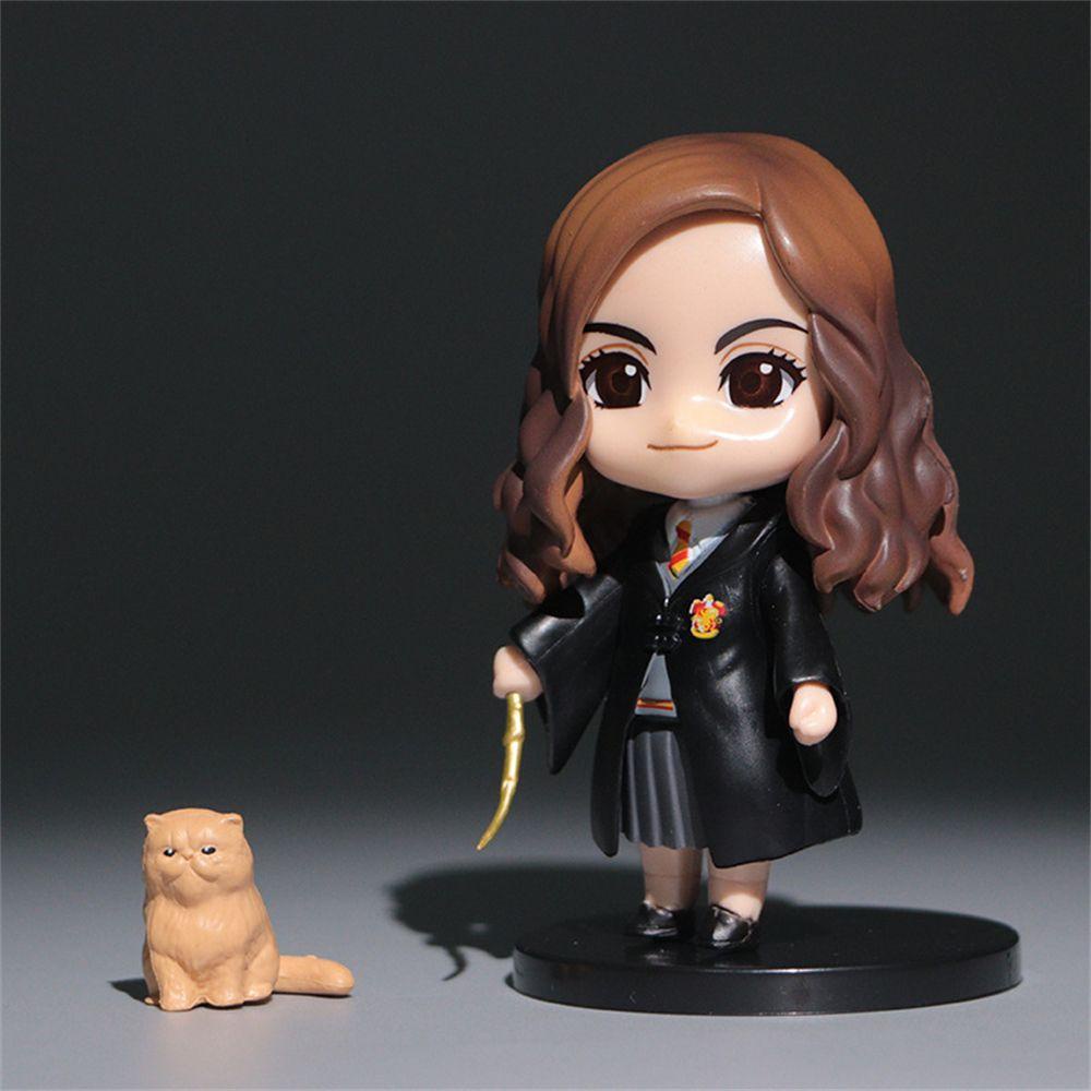 QUINTON Harried Potter Action Figure Hadiah Anak Mainan PVC Versi Patung Q Dekorasi Desktop Ornamen Hadiah Hermione Ron Hedwig