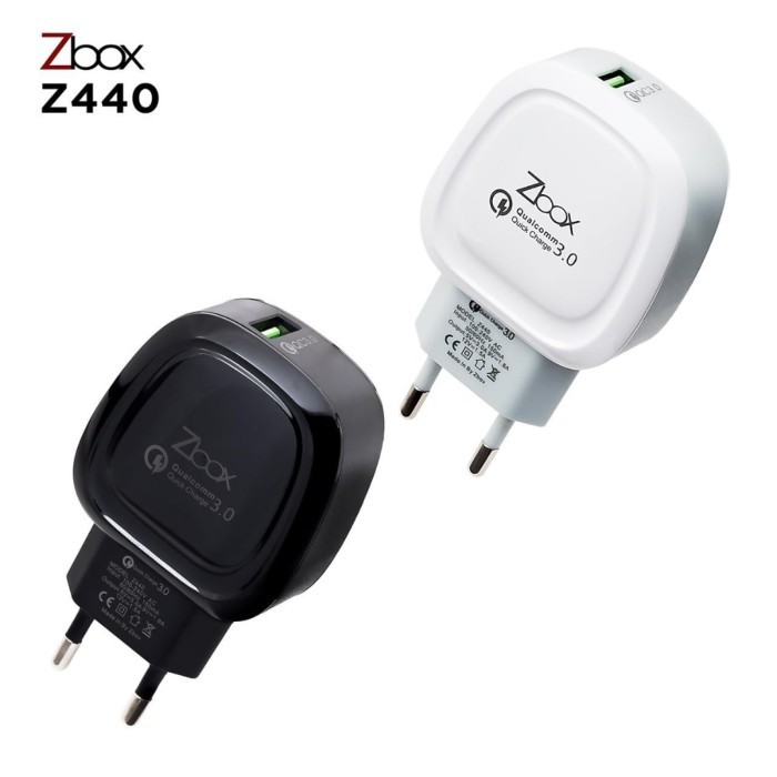 Charger Cas Zbox ZX440 fast charging 3.1A qualcomm qc 3.0 + kabel USB