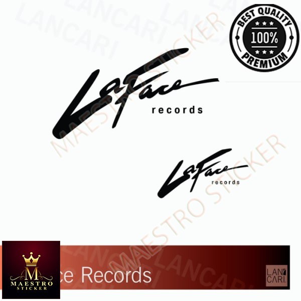 

M.STICKER Sticker Cutting La Face Records Cut Vinyl Stiker - Putih