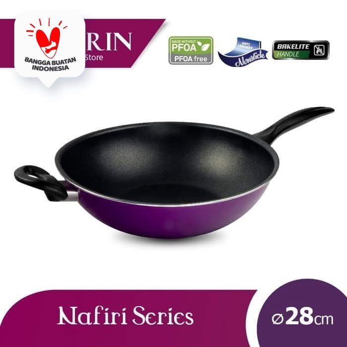 Kirin Nafiri Wok Teflon Wajan Penggorengan 28cm