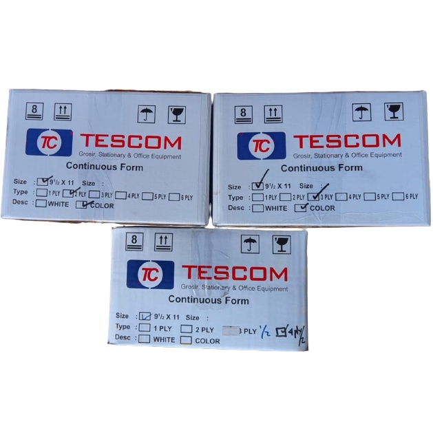 

CONTINOUS FORM HARGA PROMO MERK TESCOM 9 1/2 X 11 2 PLY - 6PLY
