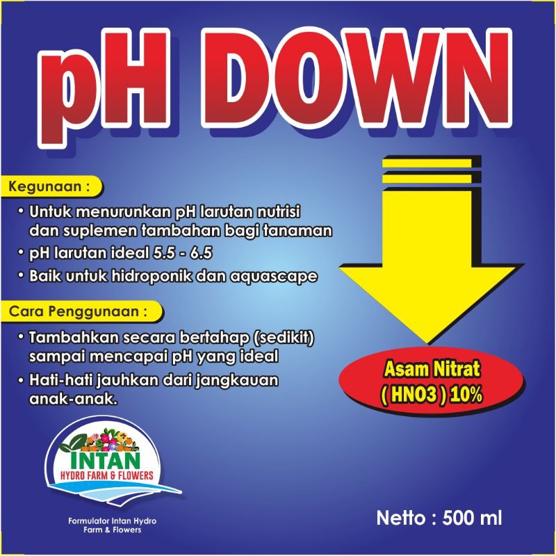 PH DOWN Asam Nitrat 10% Pekatan 500 ml