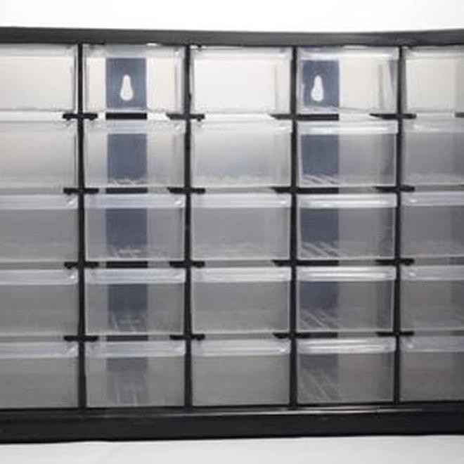 TERLENGKAP RAK KOMPONEN 25 slot / KOTAK SPARE PART / RAK SUSUN