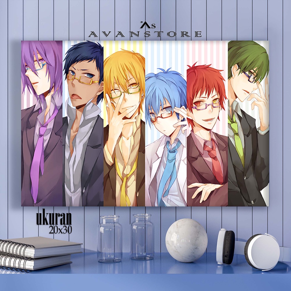HIASAN DINDING KUROKO NO BASKET 20X30 / DEKORASI KAMAR / STICKER DINDING / POSTER KAYU / STIKER KAYU