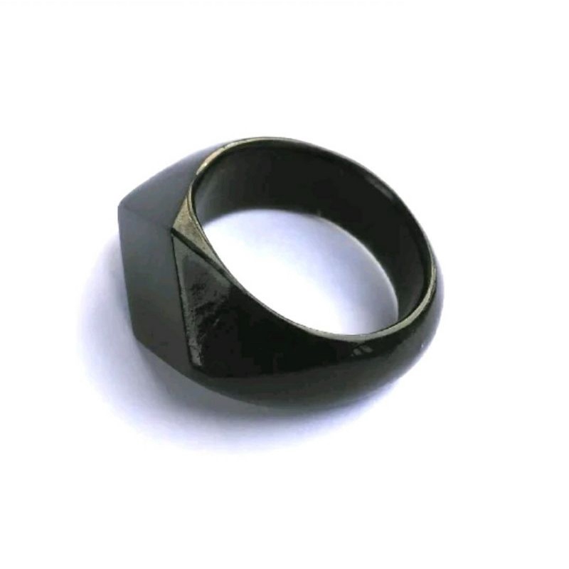 Ring Cincin Giok Black Jade Aceh Terapi Model Diamond