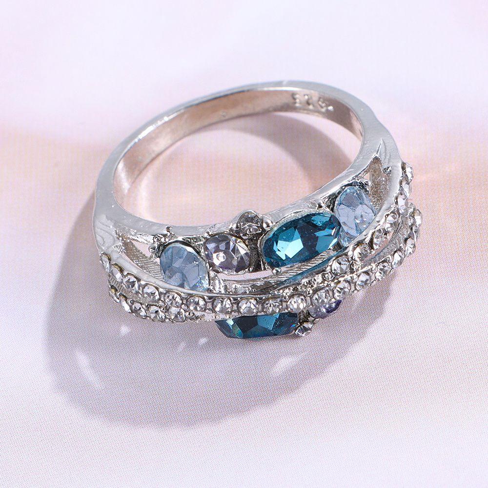 Cincin Kawin Nanas Hadiah Hari Kasih Sayang Wanita Perak Moissanite