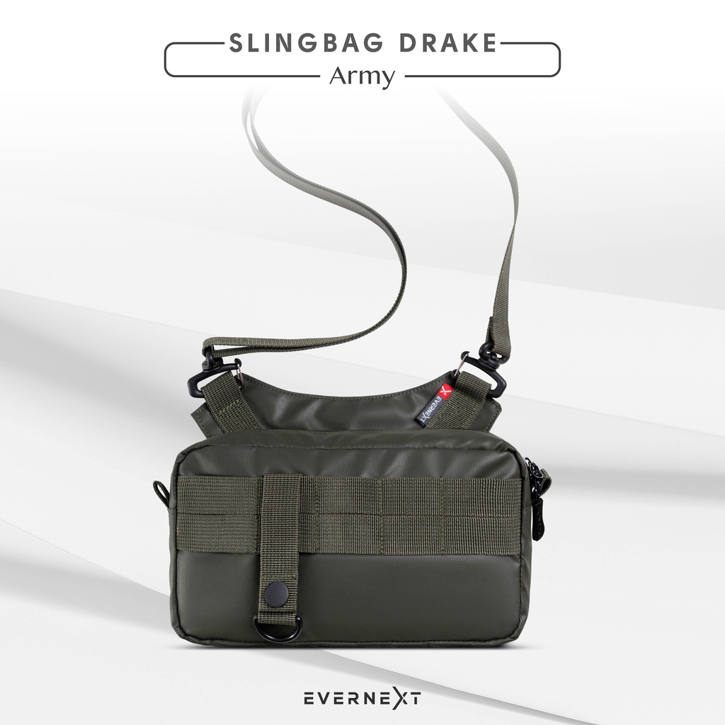 Tas Selmpang Anti Air DRAKE Slingbag  Tas Bahu Pria Waterproof Premium Kerja Kuliah Jalan Kampus Kantor