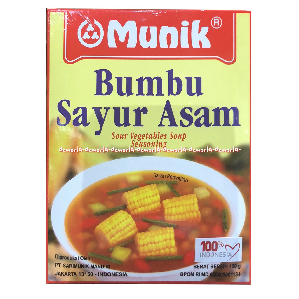 Munik Bumbu Sayur Asem Sour Vegetable Soup Seasoning Bumbu Instan 180gr