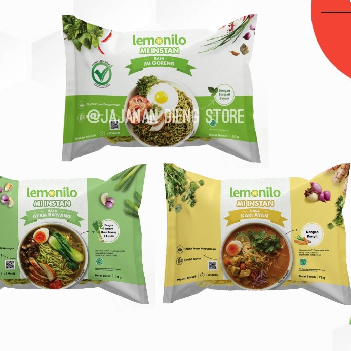 

Lemonilo Mie Sehat Alami Paket Isi 10 pcs - Mix Varian