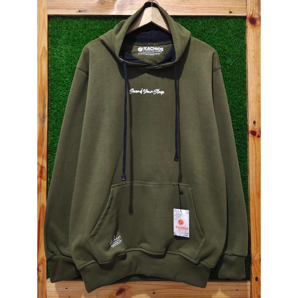 Hoodie Pria Distro Sweater Hodie Original Kachios Warna Hitam Tulisan Jepang Bahan Cotton Premium Size M-XXL COD