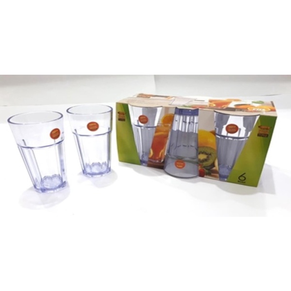 

Berkualitas Bening Dijual 877 isi 6 1 Gelas Tumbler set 420 ml Dragon pcs Golden Putih