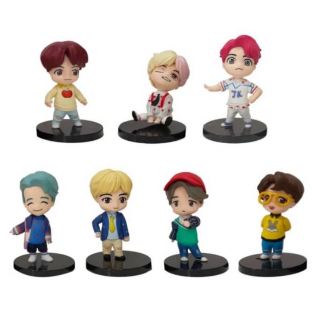 Figure Boyband BTS Korea 7 Pcs Pajangan Kue Ultah