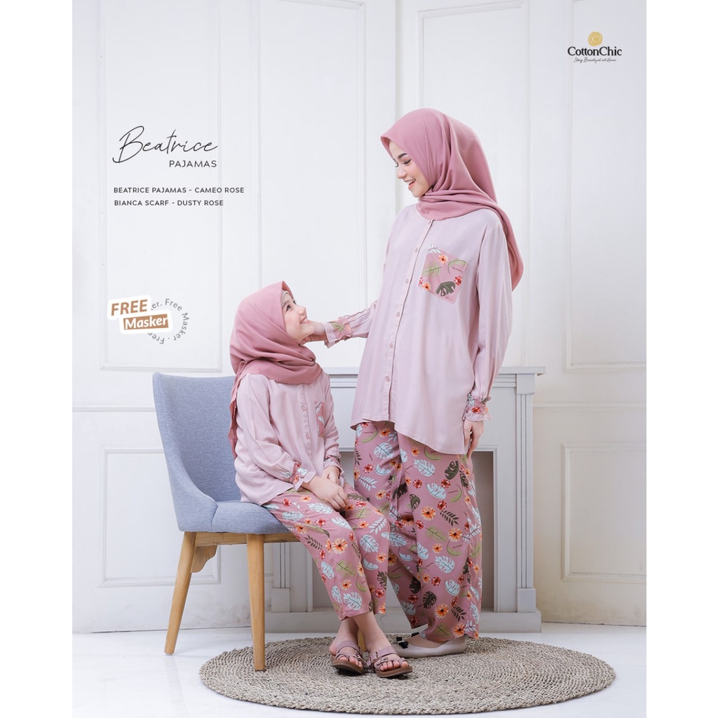 Piyama Beatrice pajama by cotton chic terbaru 2022