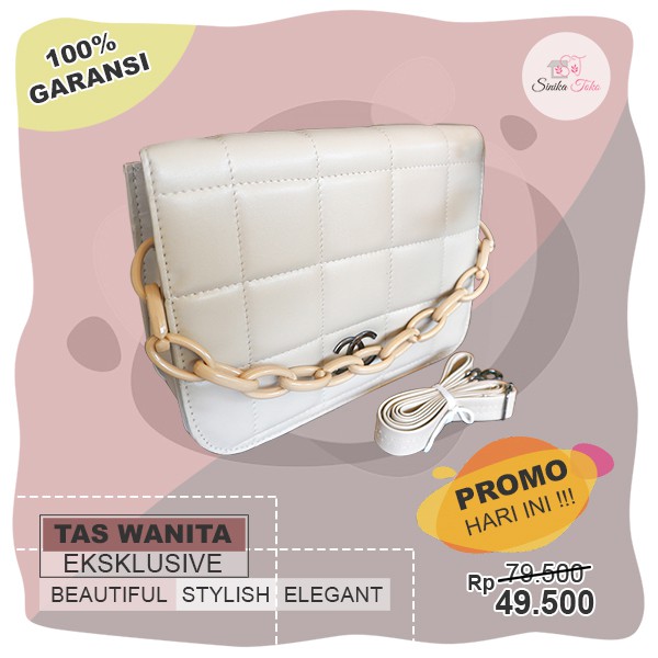 Tas Wanita Perempuan Abg Cewek Remaja Kece Slempang Cantik Kekinian Keren Kode Khibani 20x17cm