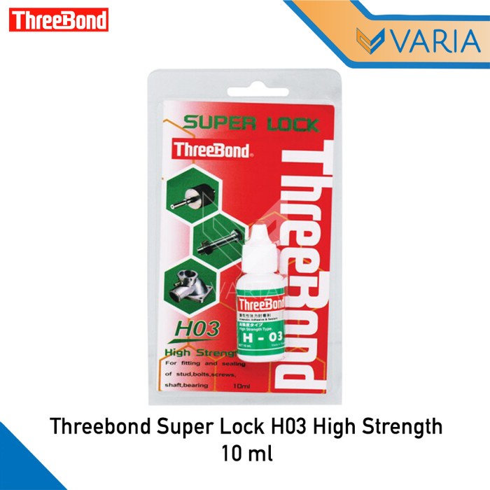 Threebond Super Lock H03 High Strength 10 ml Lem Ulir Baut Sekrup