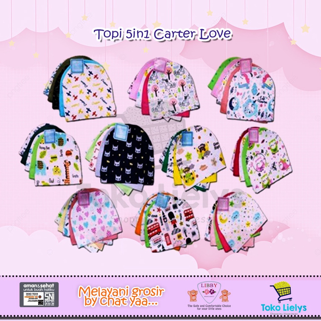 Topi Bayi CarterLove 5in1 Topi Bayi CarterLove isi 5