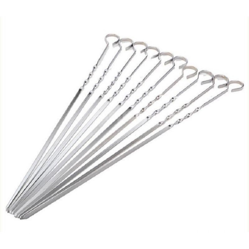 

Promo tusukan sate Stainless Steel 50 cm BBQ Grill Skewers