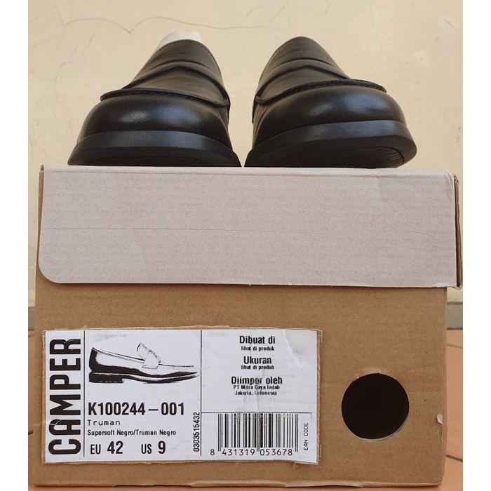 Ready Sepatu Pria Camper Truman Formal Shoes Supersoft Negro K100244-001, 42