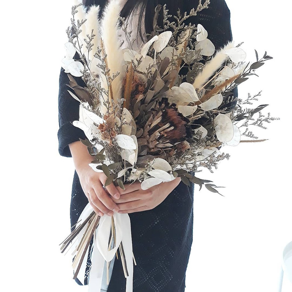 Korean Style Wedding Bouquet Buket Pernikahan Wedding Bouquet Shopee Indonesia