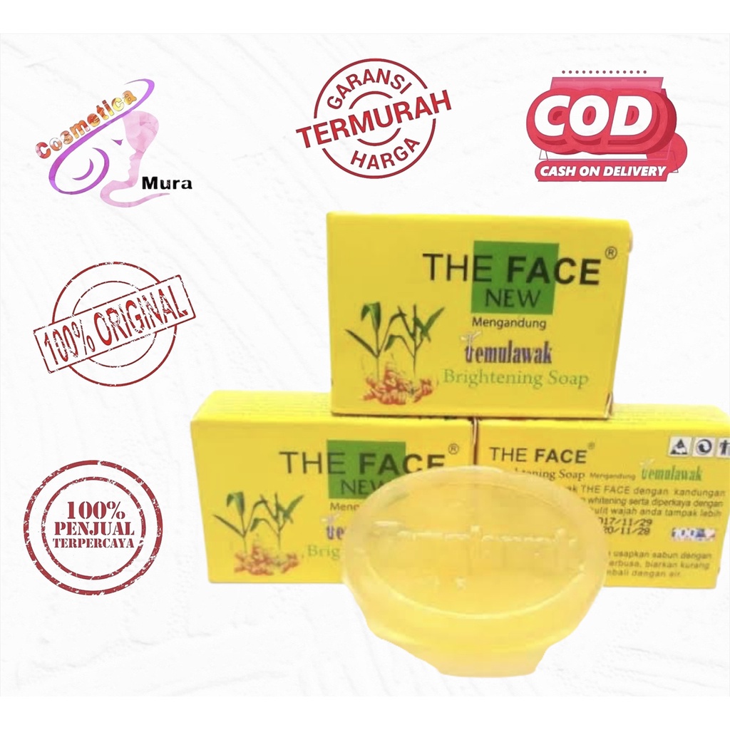 [sabun batang] sabun temulawak the face bar soap - sabun batang temulawak the face