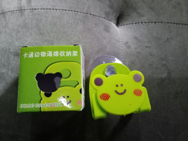 Gantungan Spon Spons Kartun + Pengait / Vacuum Kitchen Sponge Holder - X375