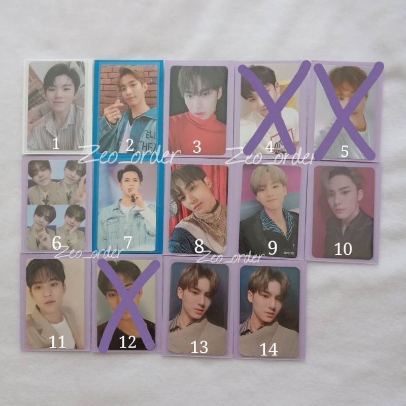 Pc (Photocard) Mingyu Woozi DK Scoups Seventeen LD Grid Ymmd Ymmdawn An Ode Gomagz 24H Dvd Qingdao