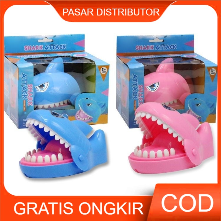 Mainan Anak Shark Attack Mainan Game Prank Mainan Hiu Gigit Jari Prank