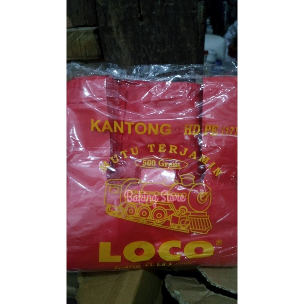 Kantong Plastik HD HD Loco Merah Uk 17, 24, 35 dan 40