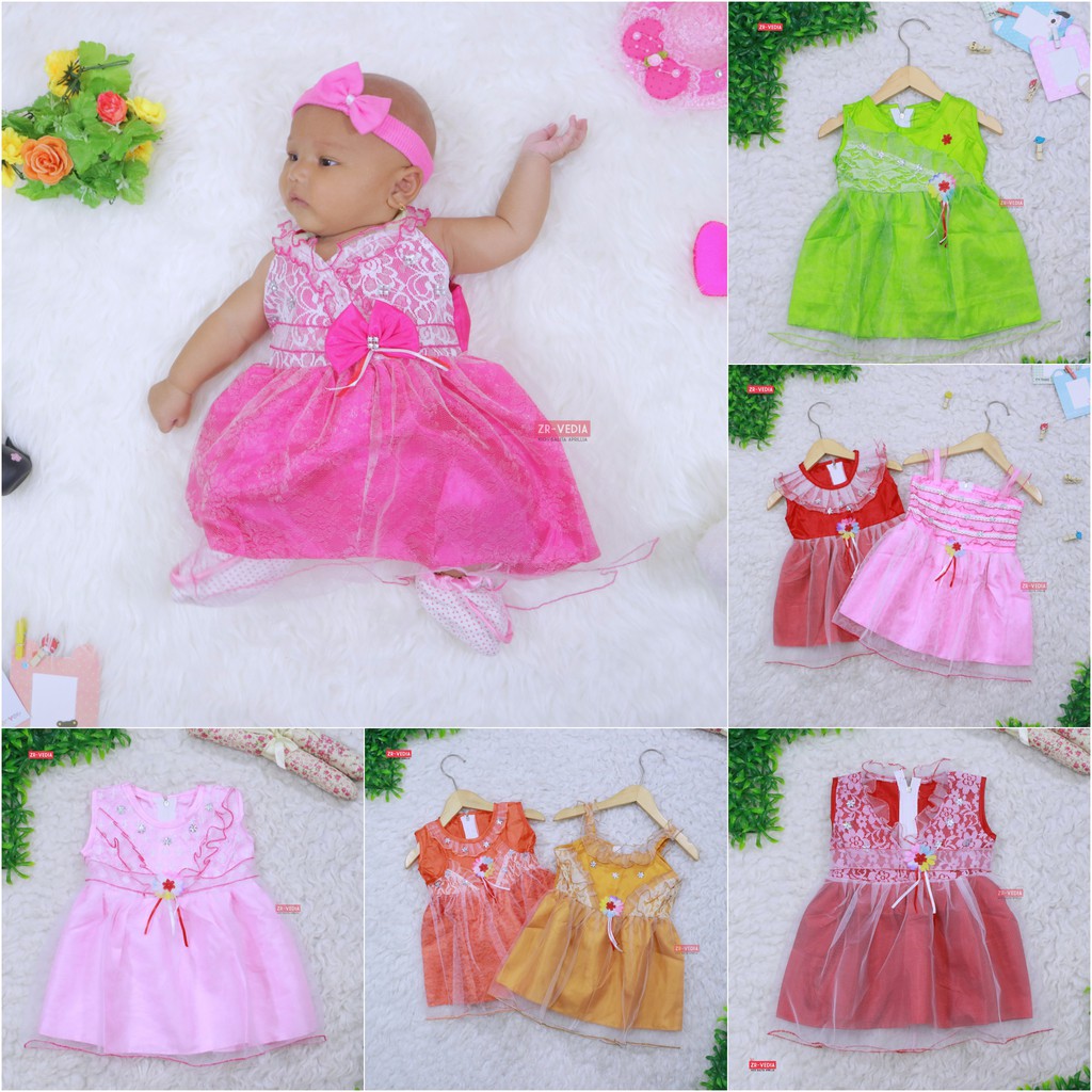 Gaun Bayi Uk 0 12 Bulan Dress Baby Murah Baju Bayi