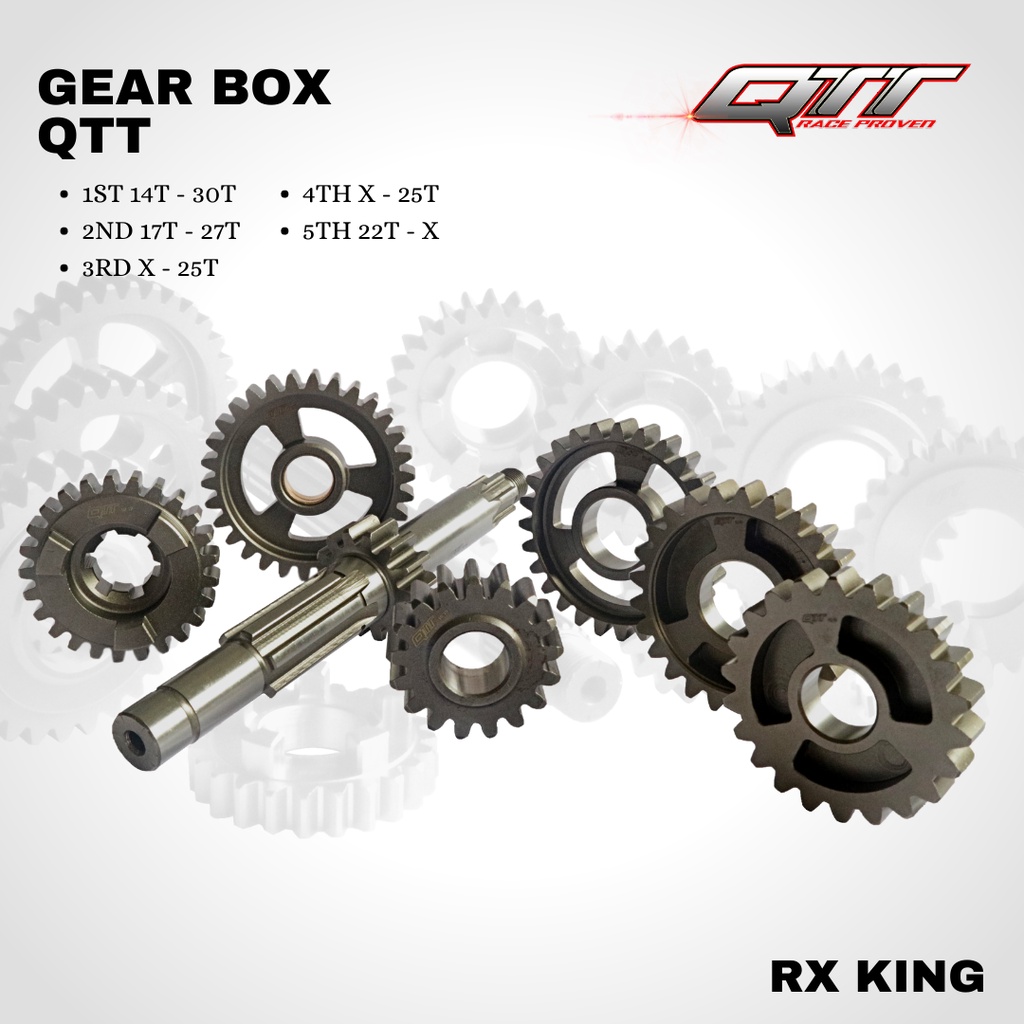 Gear Rasio Gear box QTT Rx king ROADRACE