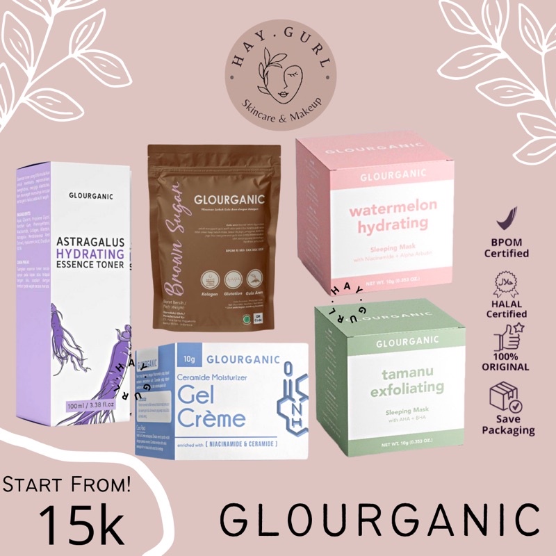 [READY] Glourganic Sleeping Mask Watermelon Tamanu Exfoliating Hydrating