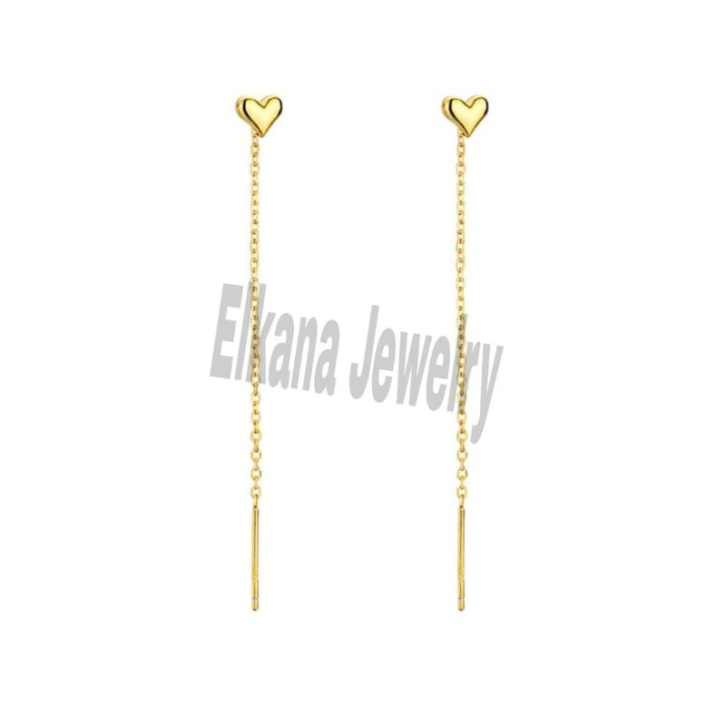 TITANIUM ANTING RANTAI TUSUK SUPER BERKELAS PERHIASAN ANTI KARAT&amp;ANTI LUNTUR
