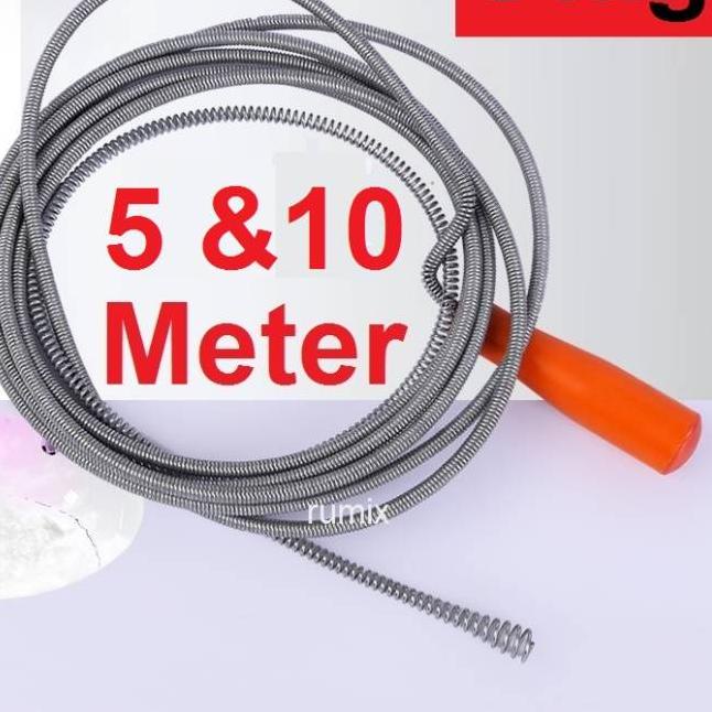 ♩ Pipe Cleaner Stag Pembersih Saluran Pipa Mampet Sumbat Tersumbat Drain Pipe Cleaner Manual 5 Meter